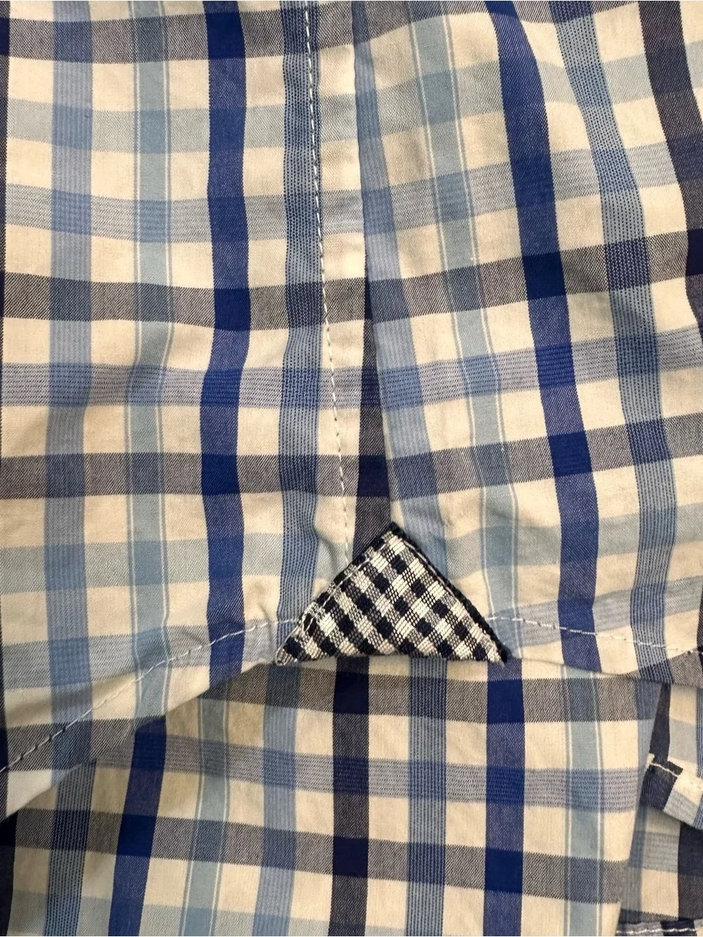 Men’s M Banana Republic‎ Blue and White Plaid Dress Shirt